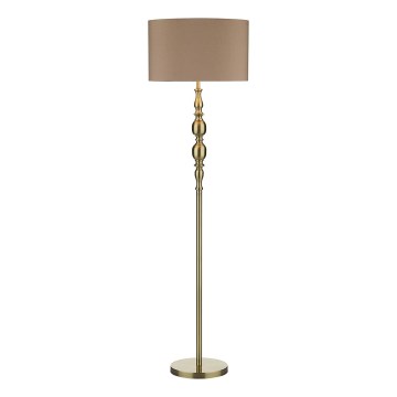 Där Lighting MAD4975 - Stehleuchte MADRID 1xE27/60W/230V braun/messing