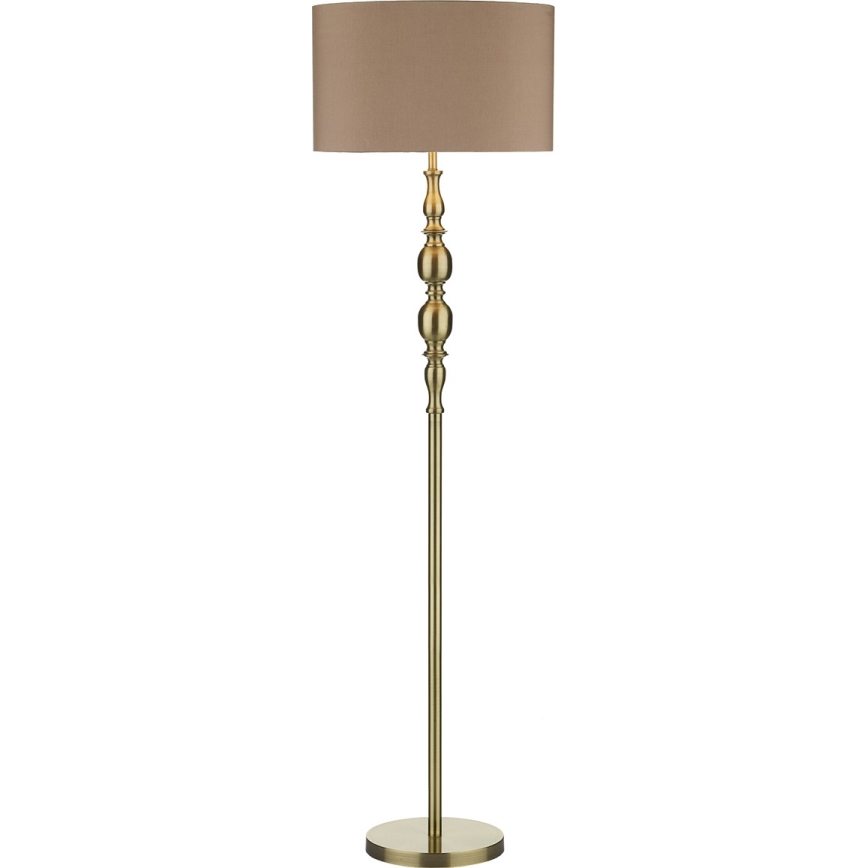 Där Lighting MAD4975 - Stehleuchte MADRID 1xE27/60W/230V braun/messing
