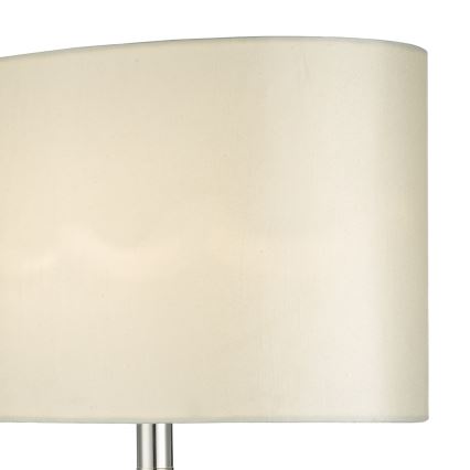 Där Lighting SYR4235 - Tischleuchte SYRACUSE 1xE27/60W/230V glänzender Chrom/Creme