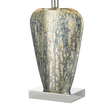 Där Lighting SYR4235 - Tischleuchte SYRACUSE 1xE27/60W/230V glänzender Chrom/Creme