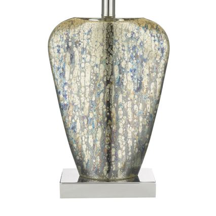 Där Lighting SYR4235 - Tischleuchte SYRACUSE 1xE27/60W/230V glänzender Chrom/Creme