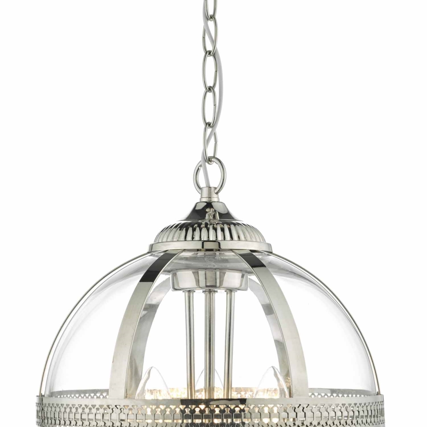 Där Lighting VAN0338 - Kronleuchter mit Kette VANESSA 3xE14/40W/230V glänzender Chrom
