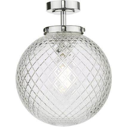 Där Lighting WAY0150 - Badezimmer-Deckenleuchte WAYNE 1xE27/40W/230V IP44 Ø 25 cm glänzender Chrom