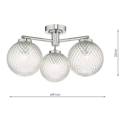 Där Lighting WAY5350 - Badezimmer-Aufbauleuchte WAYNE 3xG9/3W/230V IP44 glänzender Chrom