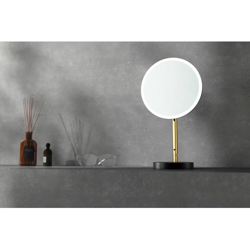 Deante ADI_Z812 - Wiederaufladbarer LED-Kosmetikspiegel für das Badezimmer SILIA LED/5V 5000 mAh 2700-6500K IP44