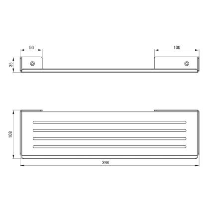 Deante ADM_A511 - Badezimmer-Wandregal MOKKO weiß