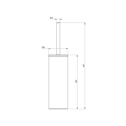 Deante ADR_0712 - Freistehende WC-Bürste ROUND, hochglänzender Chrom