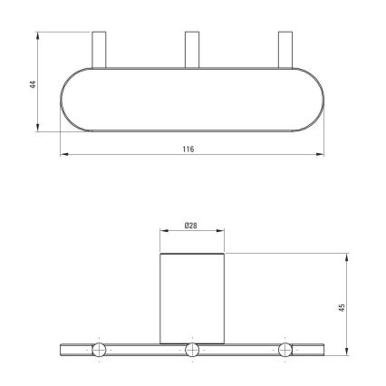 Deante ADR_N131 - Wandhaken ROUND schwarz