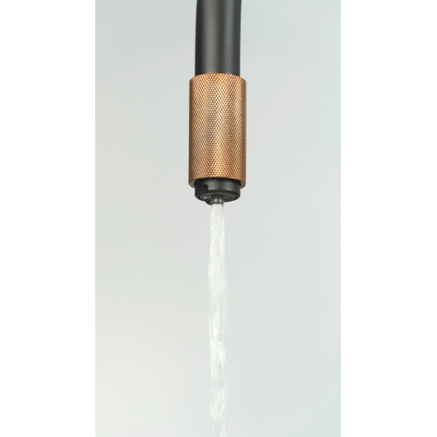 Deante BCA_B64M - Küchenarmatur ASTER, schwarz/messing