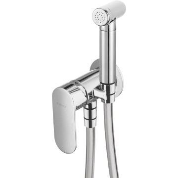 Deante BGA_034M - Bidetarmatur mit Handbrause zur Unterputzmontage ALPINIA, glänzender Chrom
