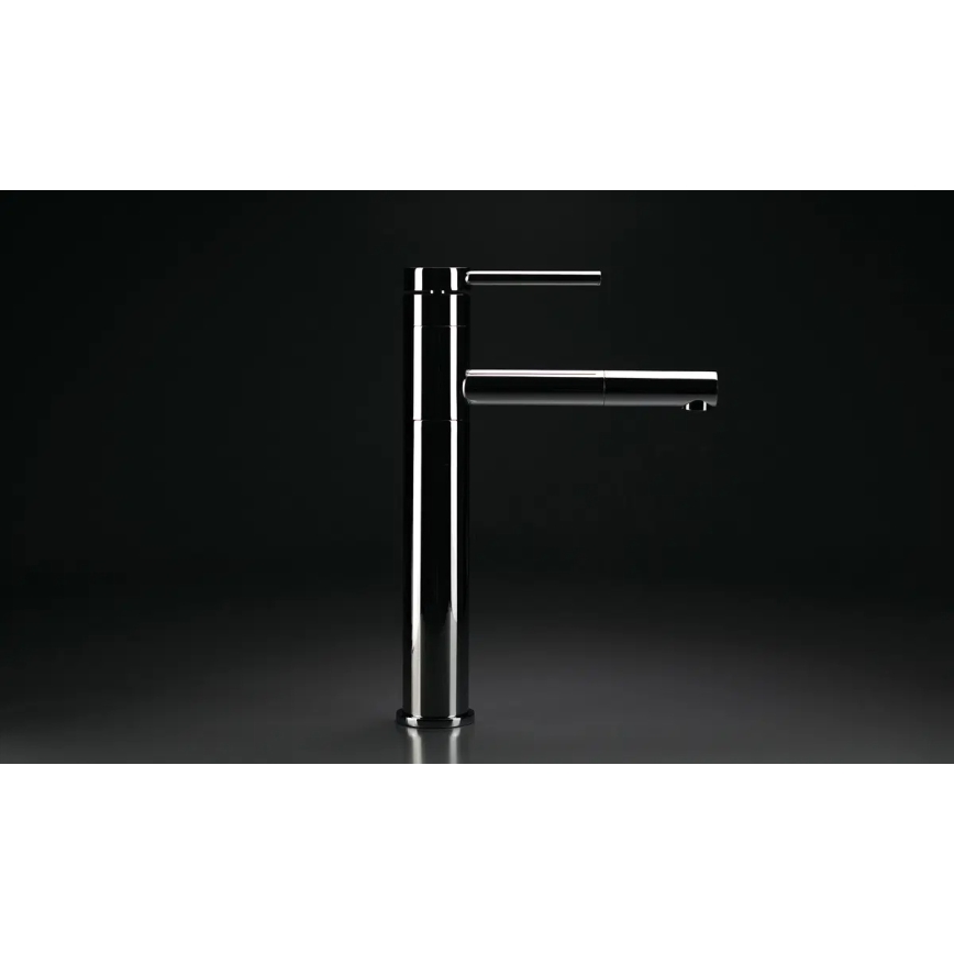 Deante BGE_022K - Waschtischarmatur ORA mit ausziehbarer Brause, Ausladung 30,9 cm, Hochglanz-Chrom