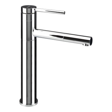 Deante BGE_022K - Waschtischarmatur ORA mit ausziehbarer Brause, Ausladung 30,9 cm, Hochglanz-Chrom