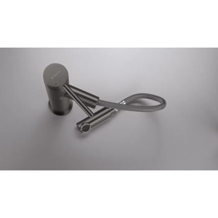 Deante BGE_D22M - Waschtischarmatur ORA mit herausziehbarer Brause, 22,9 cm, Titan