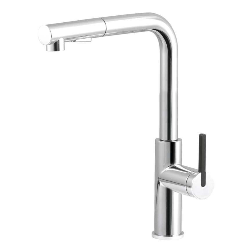 Deante BKM_073M - Wasserhahn/Armatur mit ausziehbarer Sprühvorrichtung MOMI glänzendes Chrom