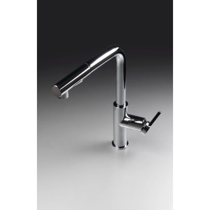 Deante BKM_073M - Wasserhahn/Armatur mit ausziehbarer Sprühvorrichtung MOMI glänzendes Chrom
