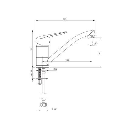 Deante BMO_N26M - Waschtischarmatur BORO 12,7 cm schwarz