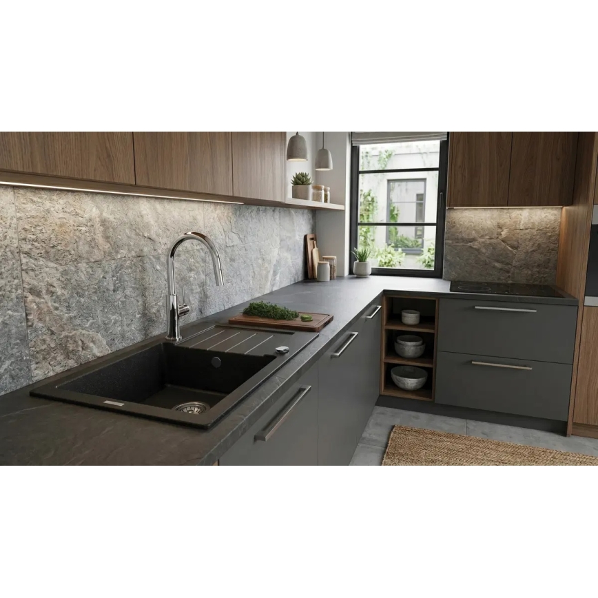 Deante BQJ_062M - Küchenarmatur EVORA, Hochglanz-Chrom