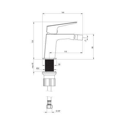 Deante BQL_N30M - Bidet-Armatur BLUR schwarz