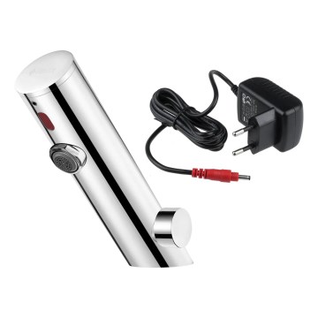 Deante BQR_P29V - Berührungslose Waschbeckenarmatur mit Regulierung SENSE 230/6V polierter Stahl