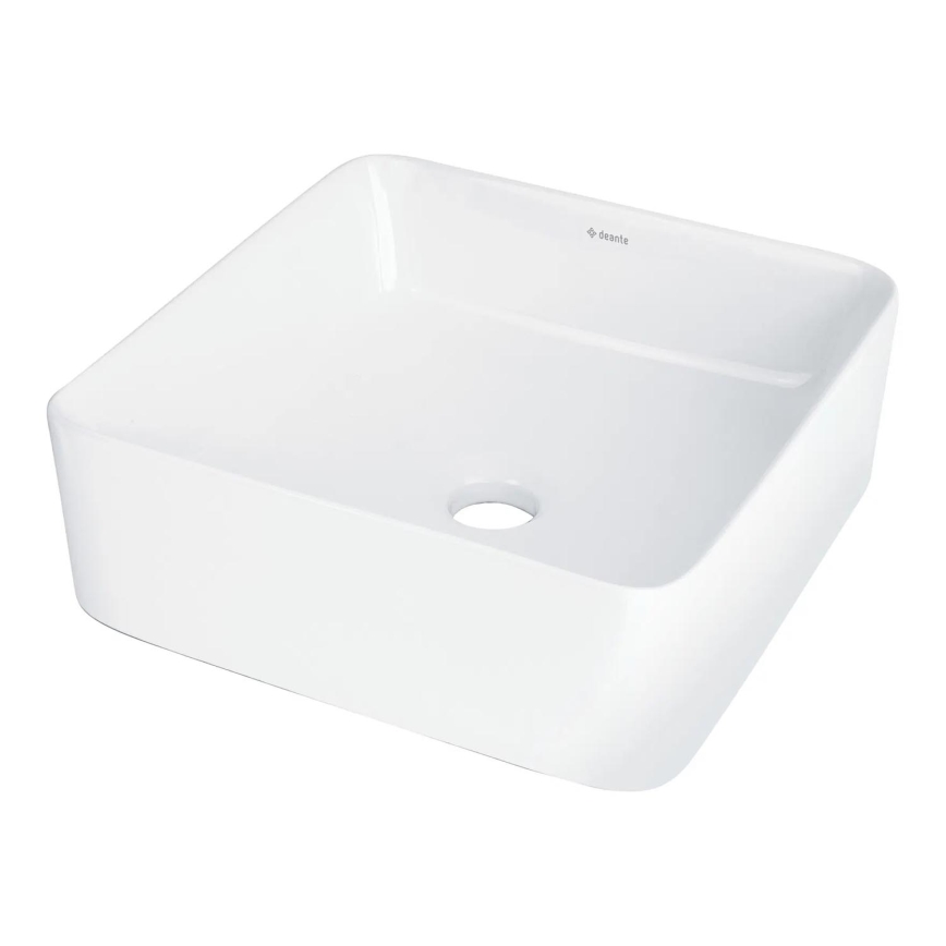 Deante CDJ_6U3S - Aufsatzwaschbecken JASMIN 34,5x34,5 cm Keramik/weiß