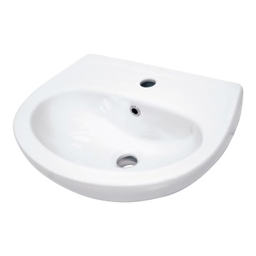 Deante CDJ_6U4W - Wandwaschbecken mit Hahnloch JASMIN 45,7x36,4 cm  Keramik/weiß