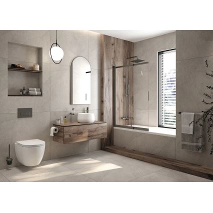 Deante CGRD6ZPW - Wand-WC mit Toilettensitz ROUND Keramik/weiß