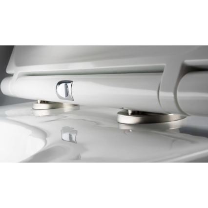 Deante CGRD6ZPW - Wand-WC mit Toilettensitz ROUND Keramik/weiß