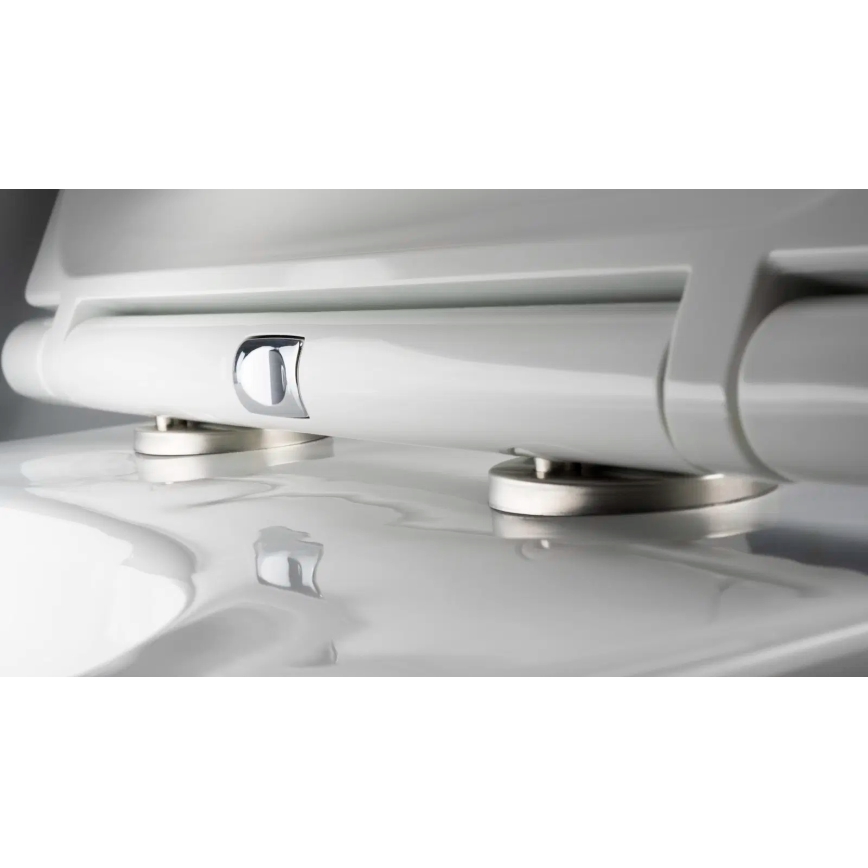 Deante CGRD6ZPW - Wand-WC mit Toilettensitz ROUND Keramik/weiß
