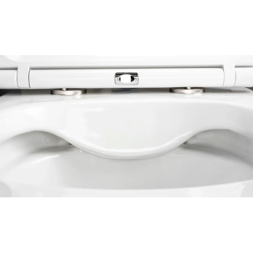 Deante CGRD6ZPW - Wand-WC mit Toilettensitz ROUND Keramik/weiß