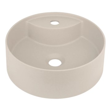 Deante CQS_5U4B - Aufsatzwaschbecken mit Hahnloch SILIA Ø 36 cm Granit/Beige
