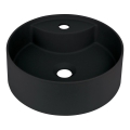 Deante CQS_NU4B - Aufsatzwaschbecken mit Hahnloch SILIA Ø 36 cm Granit/Schwarz