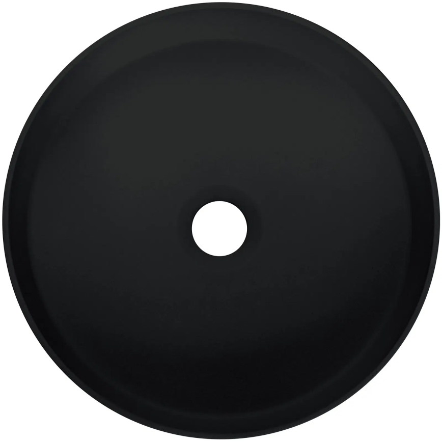 Deante CQS_NU4S - Aufsatzwaschbecken SILIA Ø 36 cm Granit/Schwarz