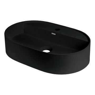 Deante CQS_NU6B - Aufsatzwaschbecken mit Einlochbohrung für Armatur SILIA 35x55 cm Granit/schwarz
