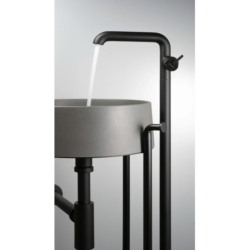 Deante CQS_SU4S - Aufsatzwaschbecken SILIA Ø 36 cm Granit/Metallic-Grau