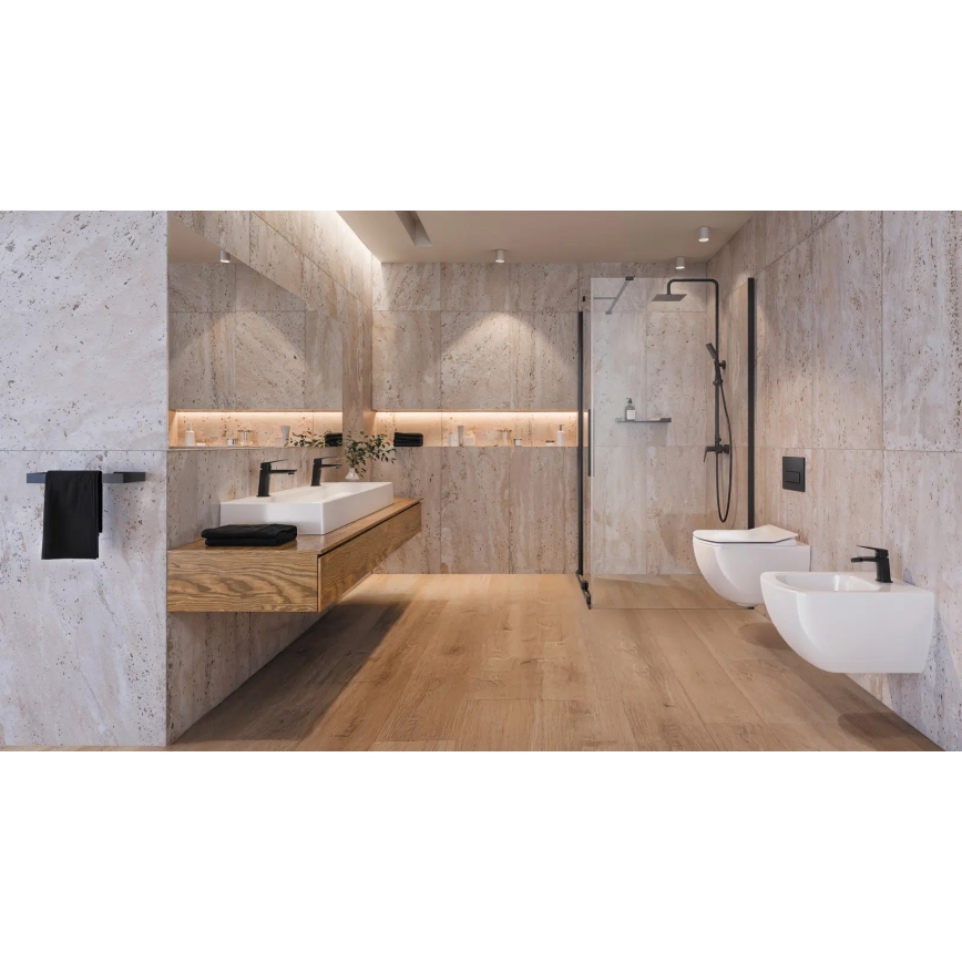 Deante NQL_N4XM - Duschset mit BLUR-Armatur, schwarz