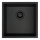 Deante ZQA_N10A - Küchenspüle CORDA 44x44 cm Granit/schwarz