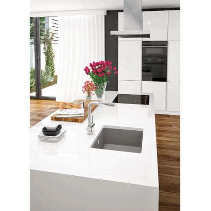 Deante ZQA_N10A - Küchenspüle CORDA 44x44 cm Granit/schwarz