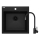 Deante ZQJNN103 - Küchenspüle EVORA 50x50 cm + Wasserhahn (Armatur) mit flexiblem Arm Granit/schwarz