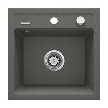 Deante ZQZ_T103 - Küchenspüle ZORBA 44x44 cm Granit/Anthrazit