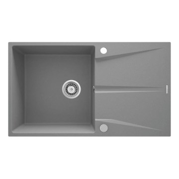 Deante ZRC_S11A - Küchenspüle CORIO 50x86 cm Granit/metallisch-grau
