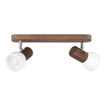 Decken-Einbauleuchte NEL 2xE27/15W/230V Kiefer