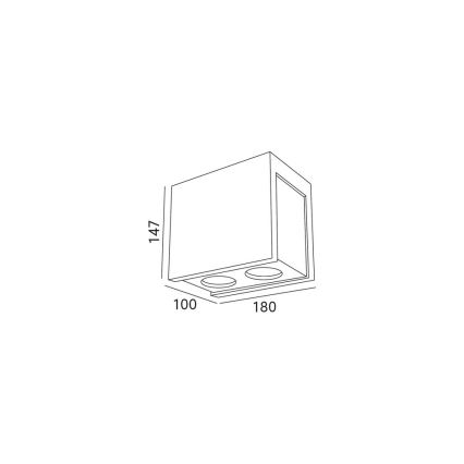 Decken-Spotlight PURO CHROME 2xGU10/25W/230V