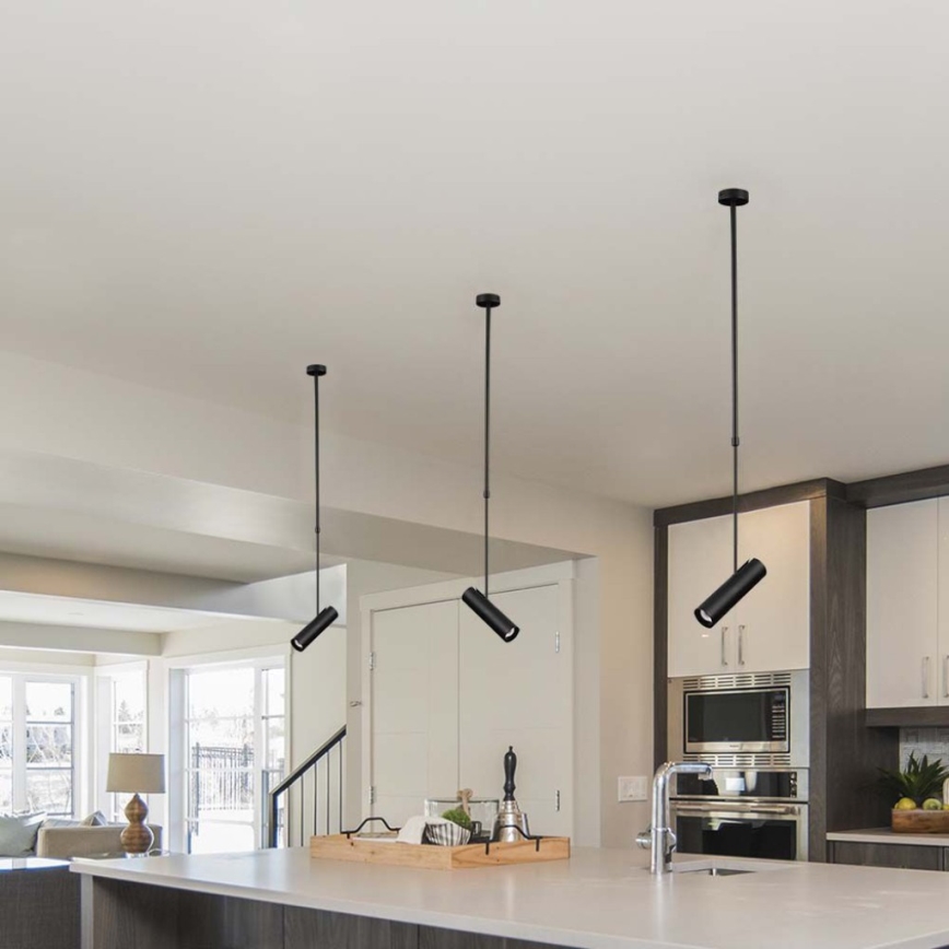 Deckenleuchte an Stange 1xGU10/35W/230V schwarz