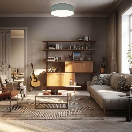 Deckenleuchte 2x E27/40W/230V, Ø 38 cm, grau