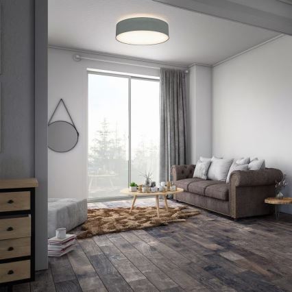 Deckenleuchte 2x E27/40W/230V, Ø 38 cm, grau