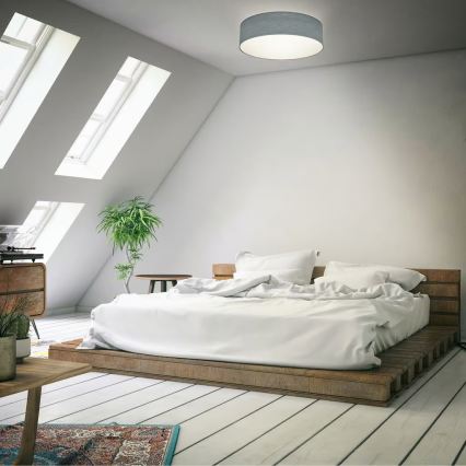 Deckenleuchte 2x E27/40W/230V, Ø 38 cm, grau