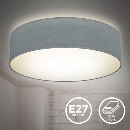 Deckenleuchte 2x E27/40W/230V, Ø 38 cm, grau
