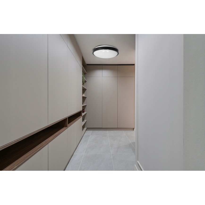 Deckenleuchte 2x E27, max. 40 W, 230 V, Ø 29,5 cm, schwarz