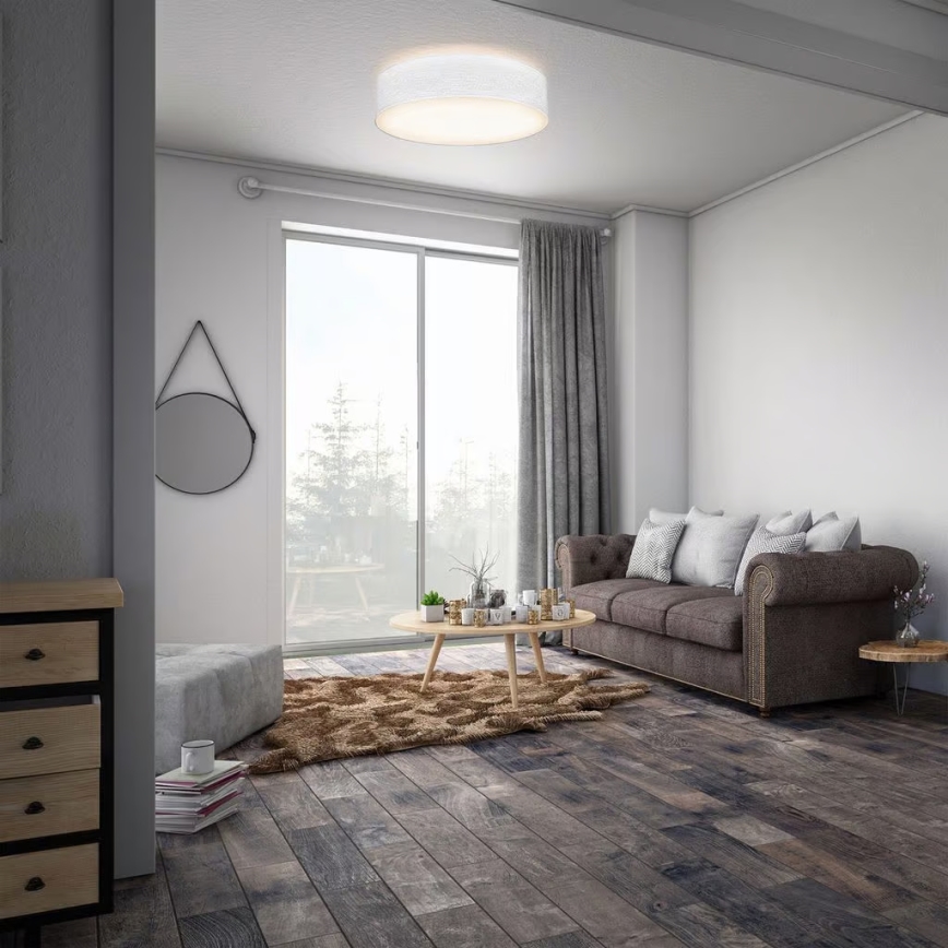 Deckenleuchte 2×E27/40W/230V, Ø 38 cm, weiß