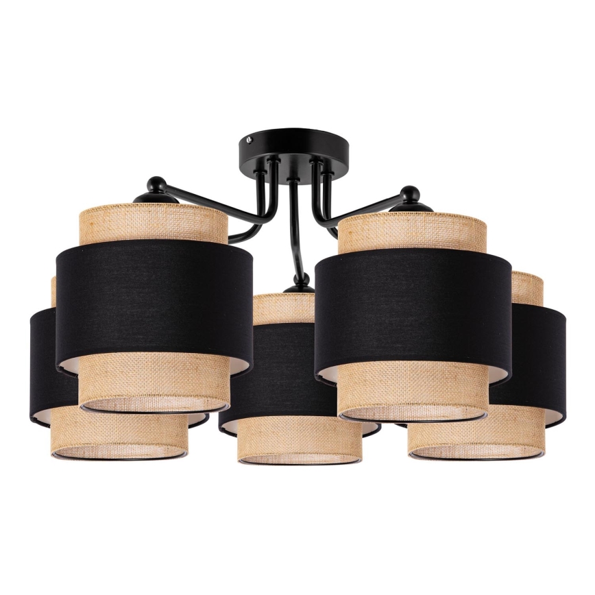 Deckenleuchte 5xE27/60W/230V Beige